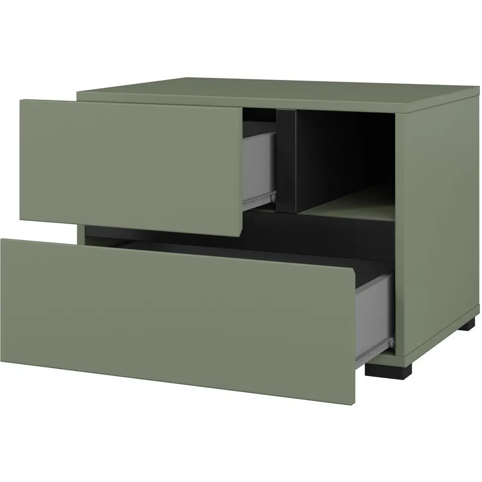 Прикроватная тумба Helvetia Cross 24GWMY22 (Green/Black) - 4