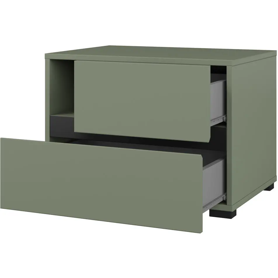 Прикроватная тумба Helvetia Cross 24GWMY22 (Green/Black) - 5