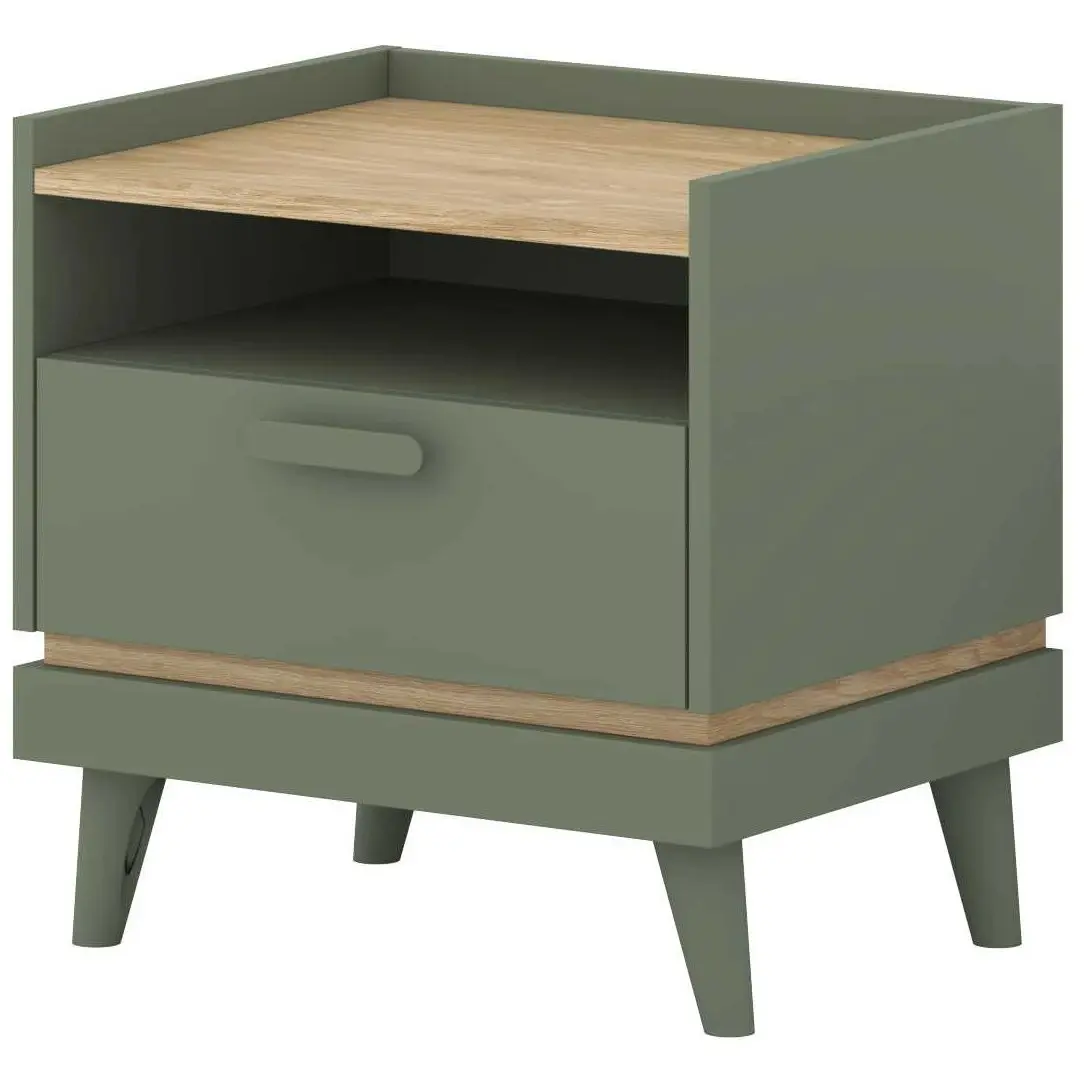 Прикроватная тумба Helvetia Scandi 24GDOH22 (Oiled Oak/Faded Green) - 2