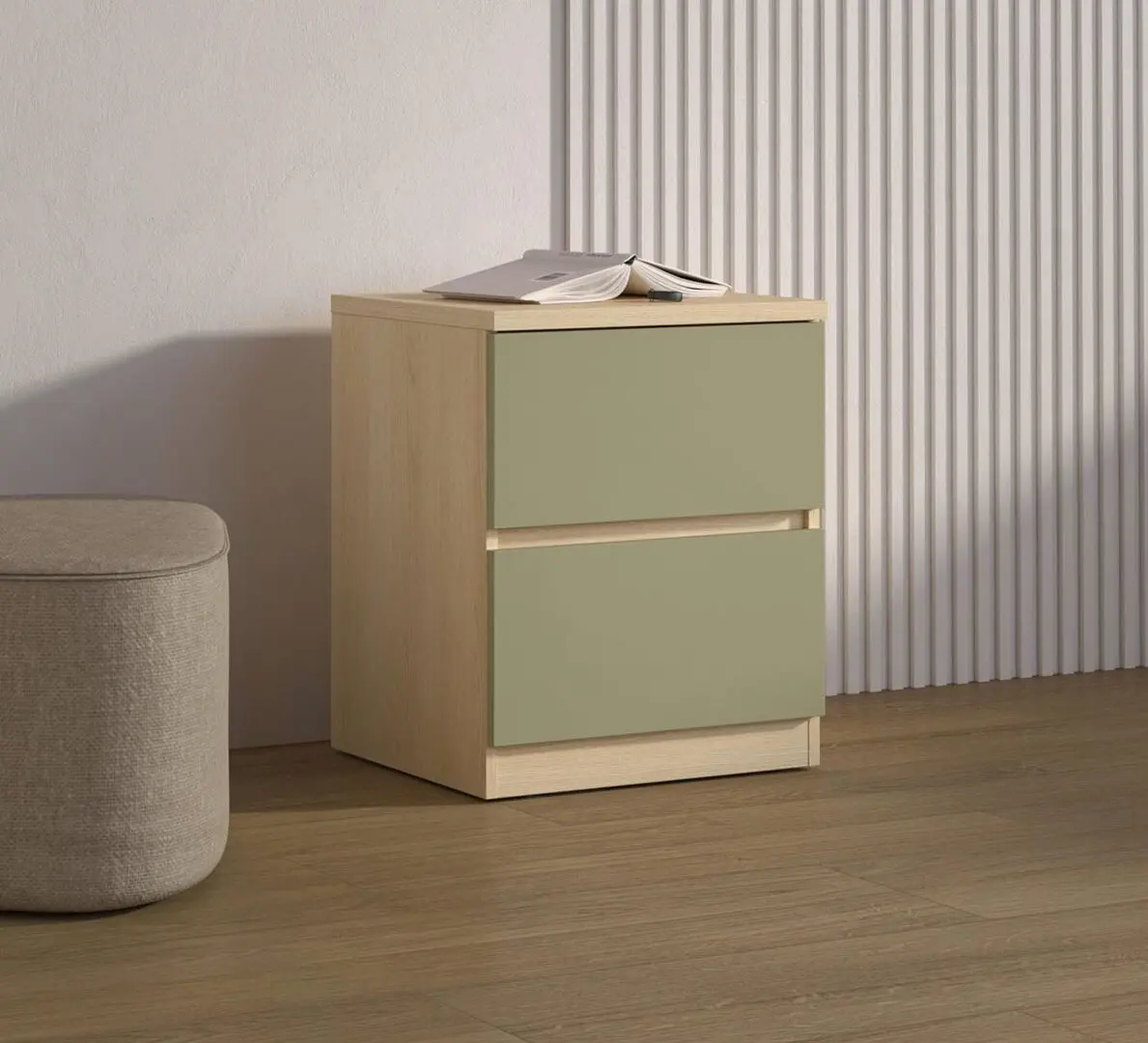 Прикроватная тумба Helvetia Terra 24LEON22 (Lindberg Oak/Eucalyptus)