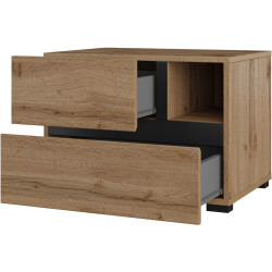 Тумба прикроватная Helvetia Cross 24N6MY22 (Wotan Oak/Black) Thumb