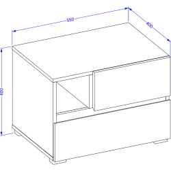 Тумба прикроватная Helvetia Cross 24N6MY22 (Wotan Oak/Black) Thumb
