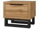 Тумба прикроватная Helvetia Halle S 1D 55 cm (Wotan Oak/Black)