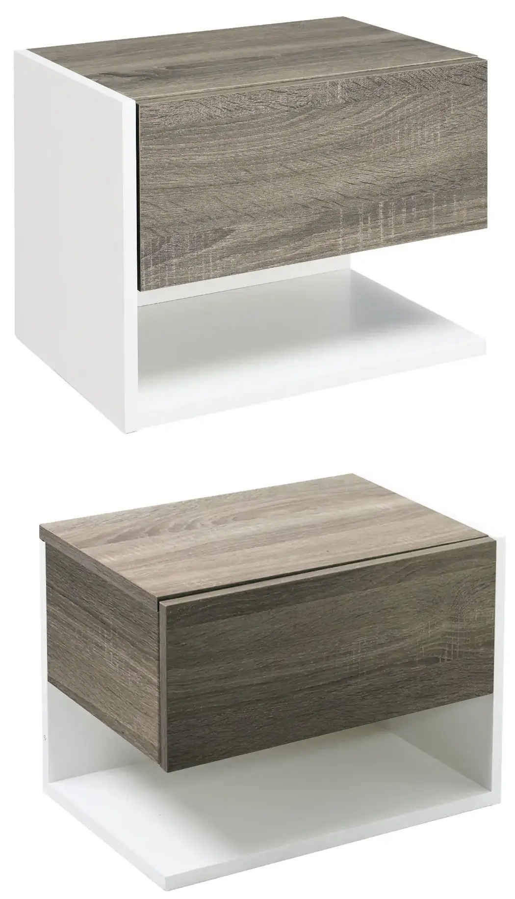 Комплект прикроватных тумб Homcom 831-339 (White/Oak) - 2