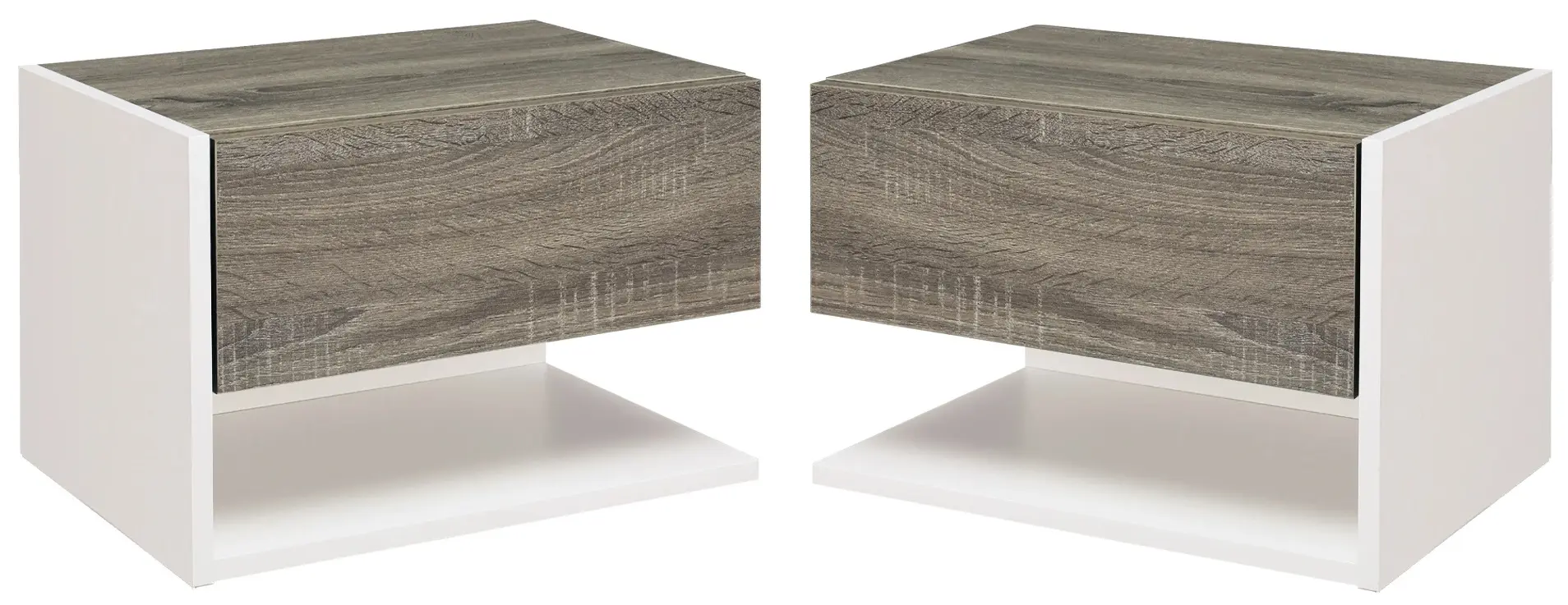 Комплект прикроватных тумб Homcom 831-339 (White/Oak)