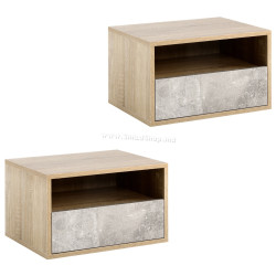 Комплект прикроватных тумб Homcom 831-478GY (Grey/Natural)