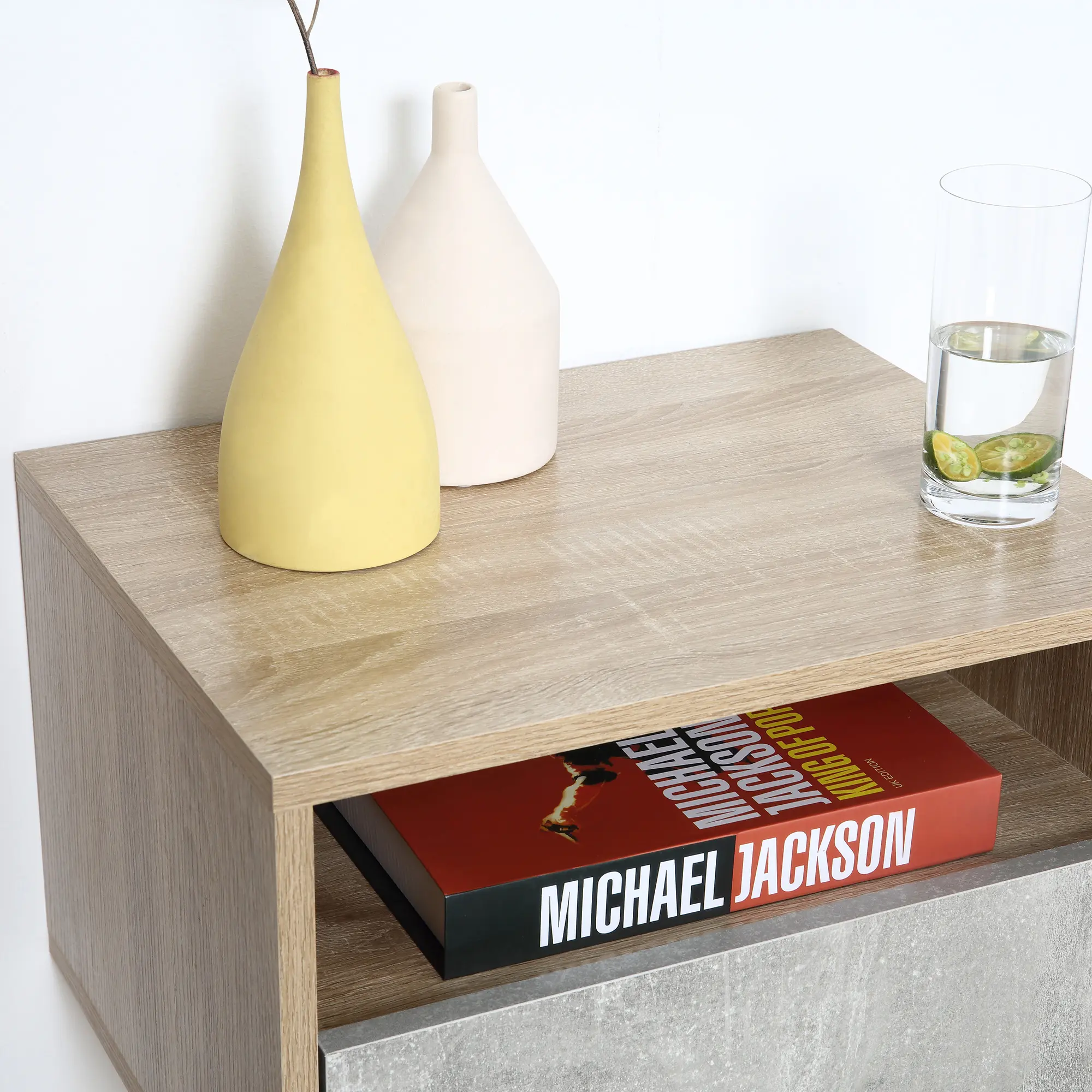 Комплект прикроватных тумб Homcom 831-478GY (Grey/Natural) - 5