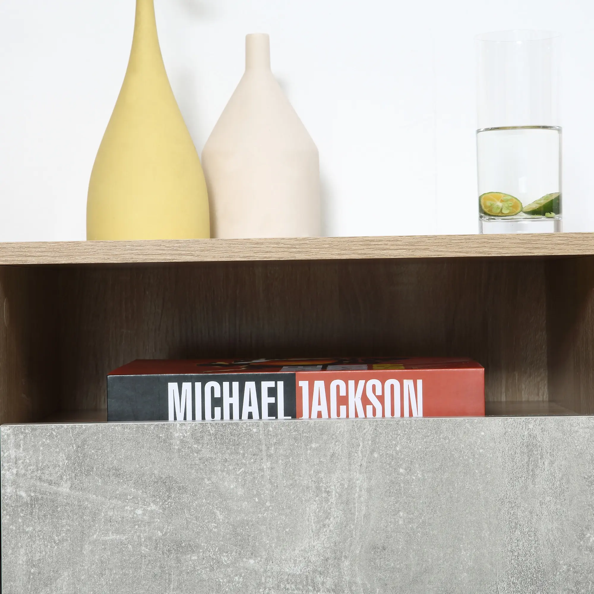 Комплект прикроватных тумб Homcom 831-478GY (Grey/Natural) - 6