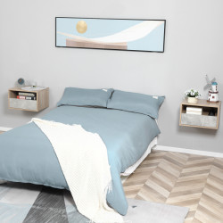 Комплект прикроватных тумб Homcom 831-478GY (Grey/Natural) Thumb