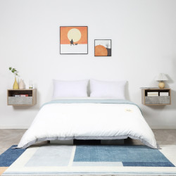 Комплект прикроватных тумб Homcom 831-478GY (Grey/Natural) Thumb