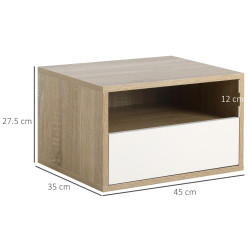 Комплект прикроватных тумб Homcom 831-478WT (White/Natural) Thumb