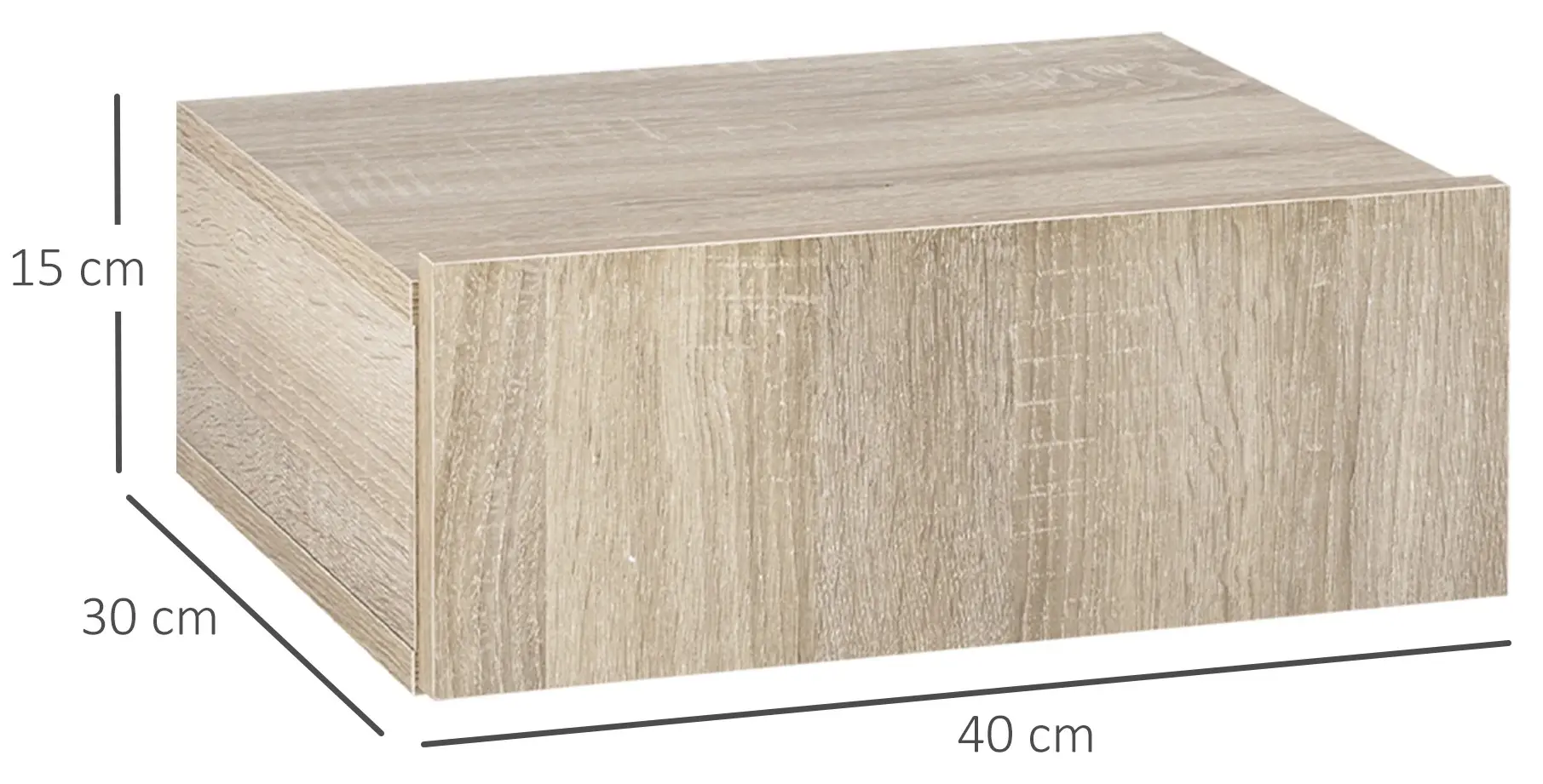 Комплект прикроватных тумб Homcom 831-481ND (Natural) - 3