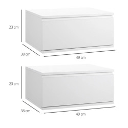 Комплект прикроватных тумб Homcom 831-539 (White) Thumb