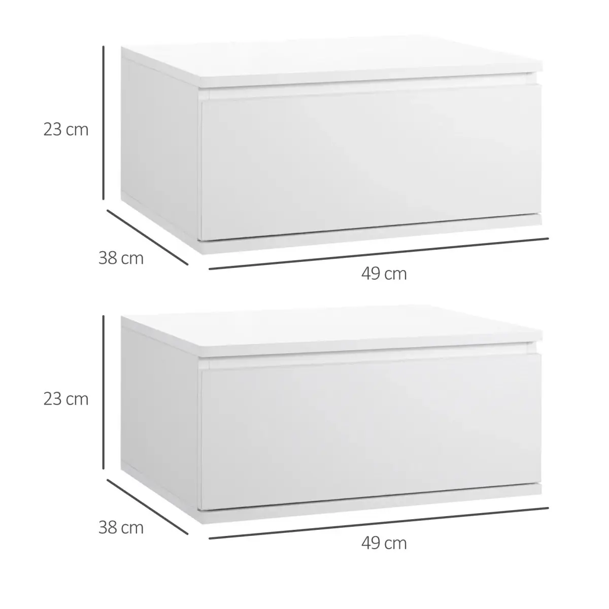 Комплект прикроватных тумб Homcom 831-539 (White) - 3