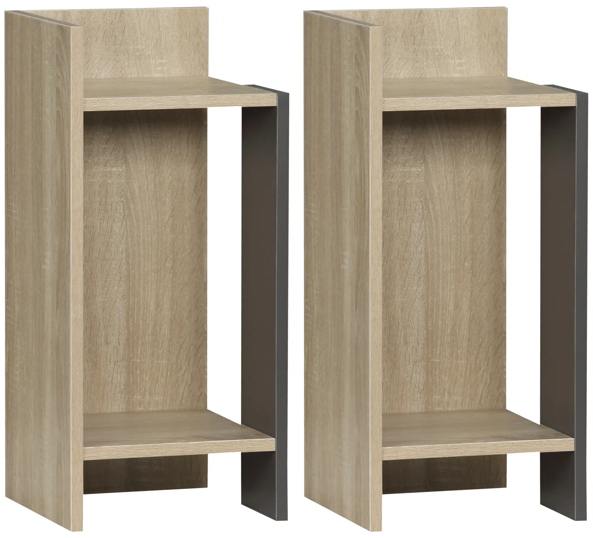 Set noptiere Homcom 831-570V00GY (Grey/Natural) - 2