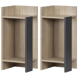 Set noptiere Homcom 831-570V00GY (Grey/Natural)