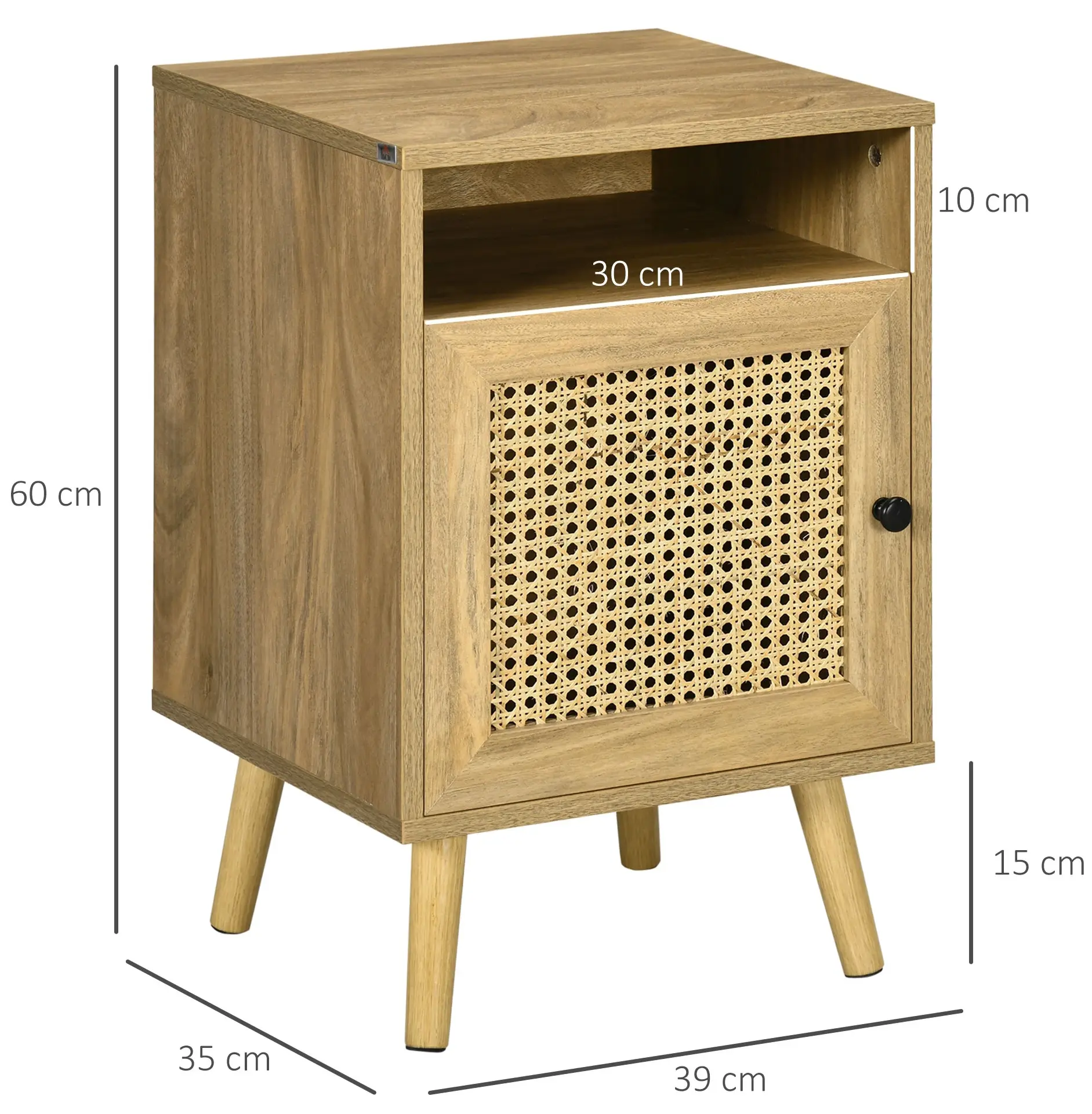 Комплект прикроватных тумб Homcom 831-599V03ND (Natural) - 3