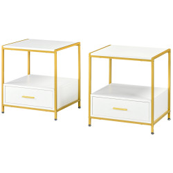 Set noptiere Homcom 831-703V80WT (White/Gold) Thumb