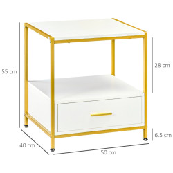 Set noptiere Homcom 831-703V80WT (White/Gold) Thumb