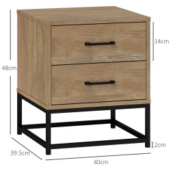 Комплект прикроватных тумб Homcom 831-838V00ND (Natural) Thumb
