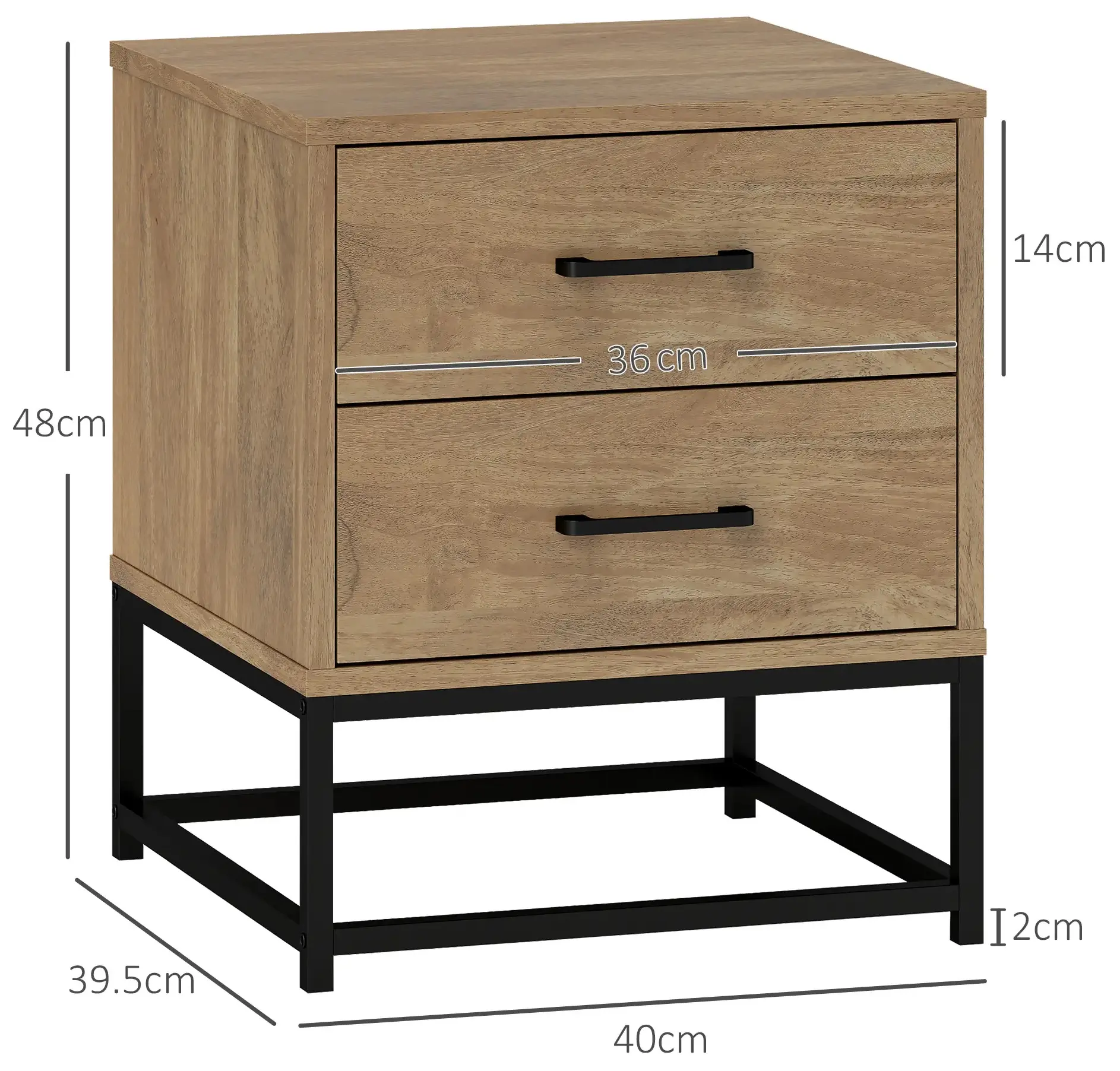 Комплект прикроватных тумб Homcom 831-838V00ND (Natural) - 4