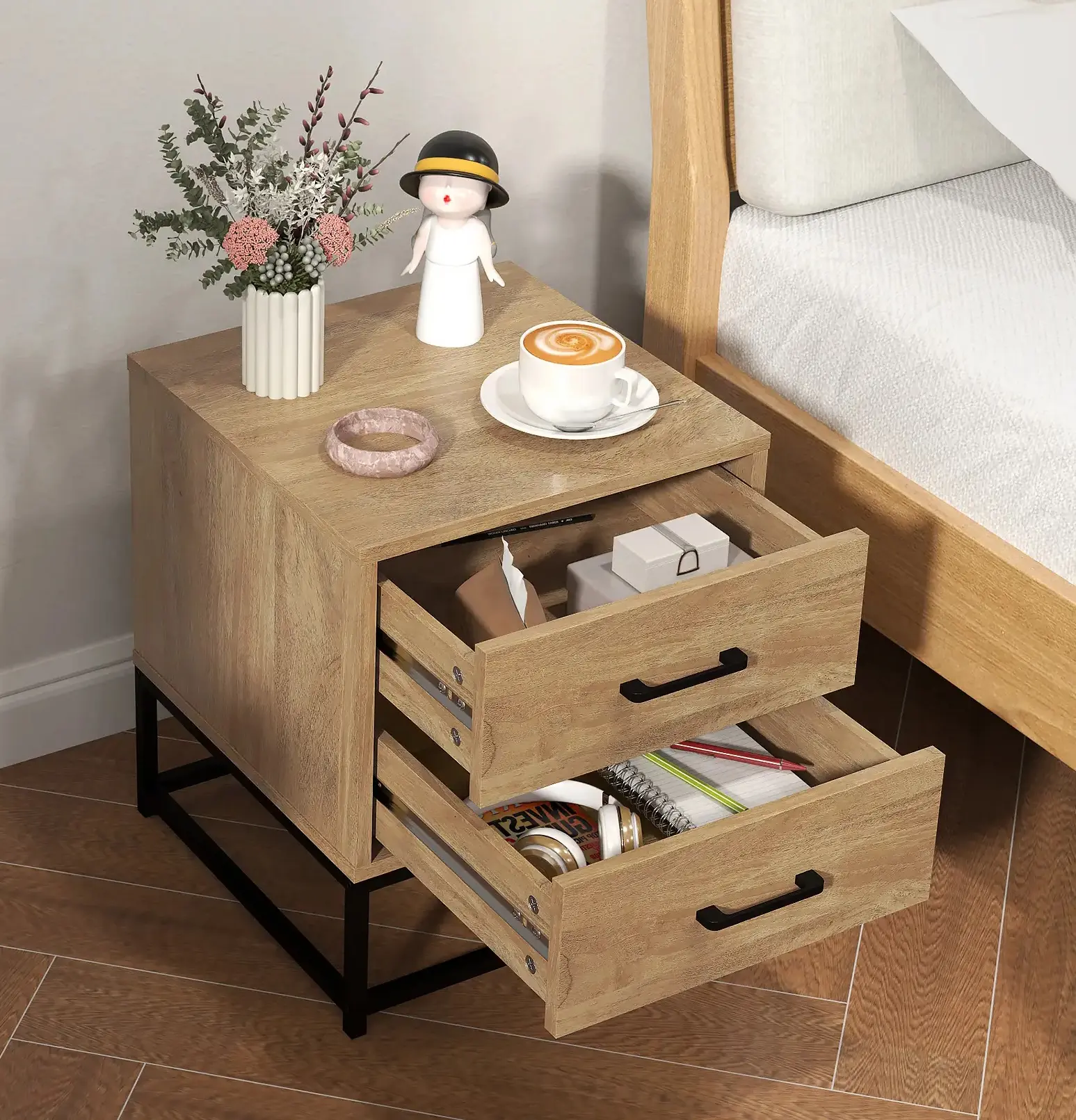 Комплект прикроватных тумб Homcom 831-838V00ND (Natural) - 5