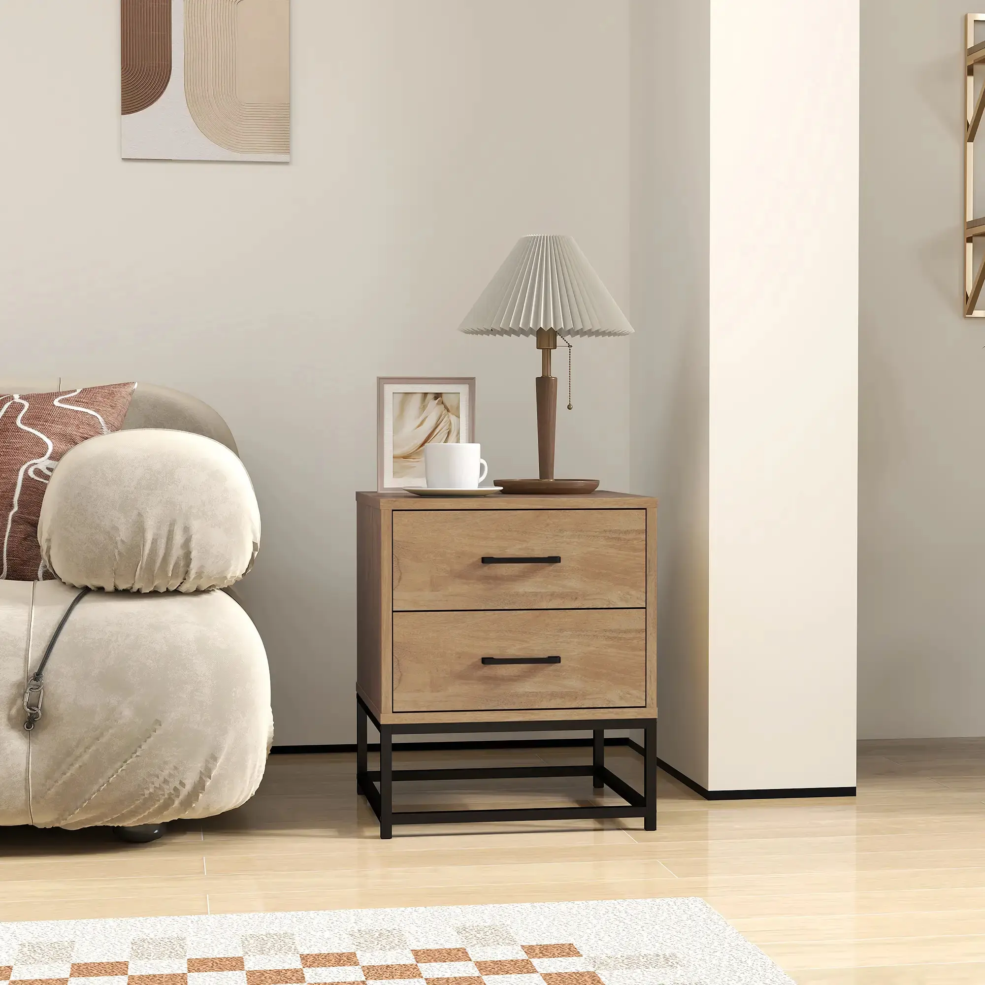 Комплект прикроватных тумб Homcom 831-838V00ND (Natural) - 7