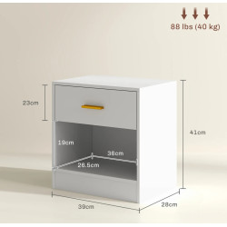 Комплект прикроватных тумб Homcom 831-936V80WT (White) Thumb