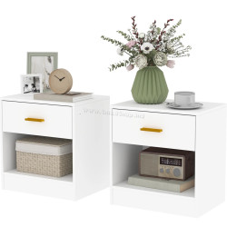 Комплект прикроватных тумб Homcom 831-936V80WT (White)