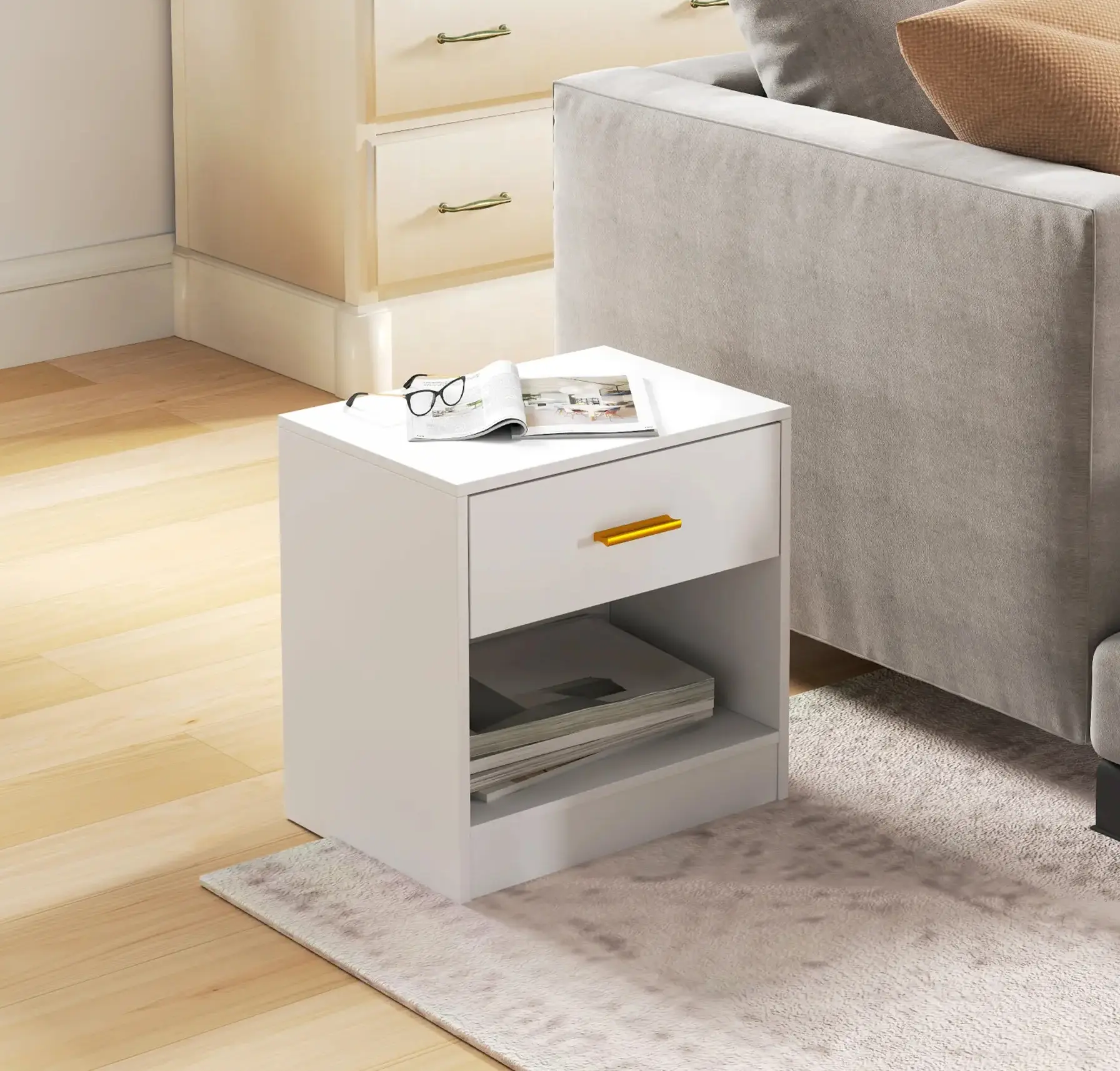 Комплект прикроватных тумб Homcom 831-936V80WT (White) - 7