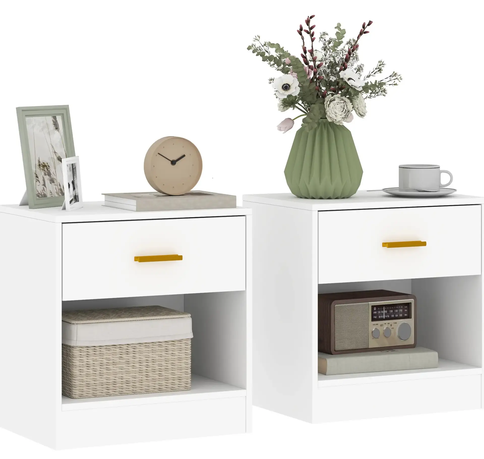 Комплект прикроватных тумб Homcom 831-936V80WT (White) - 8