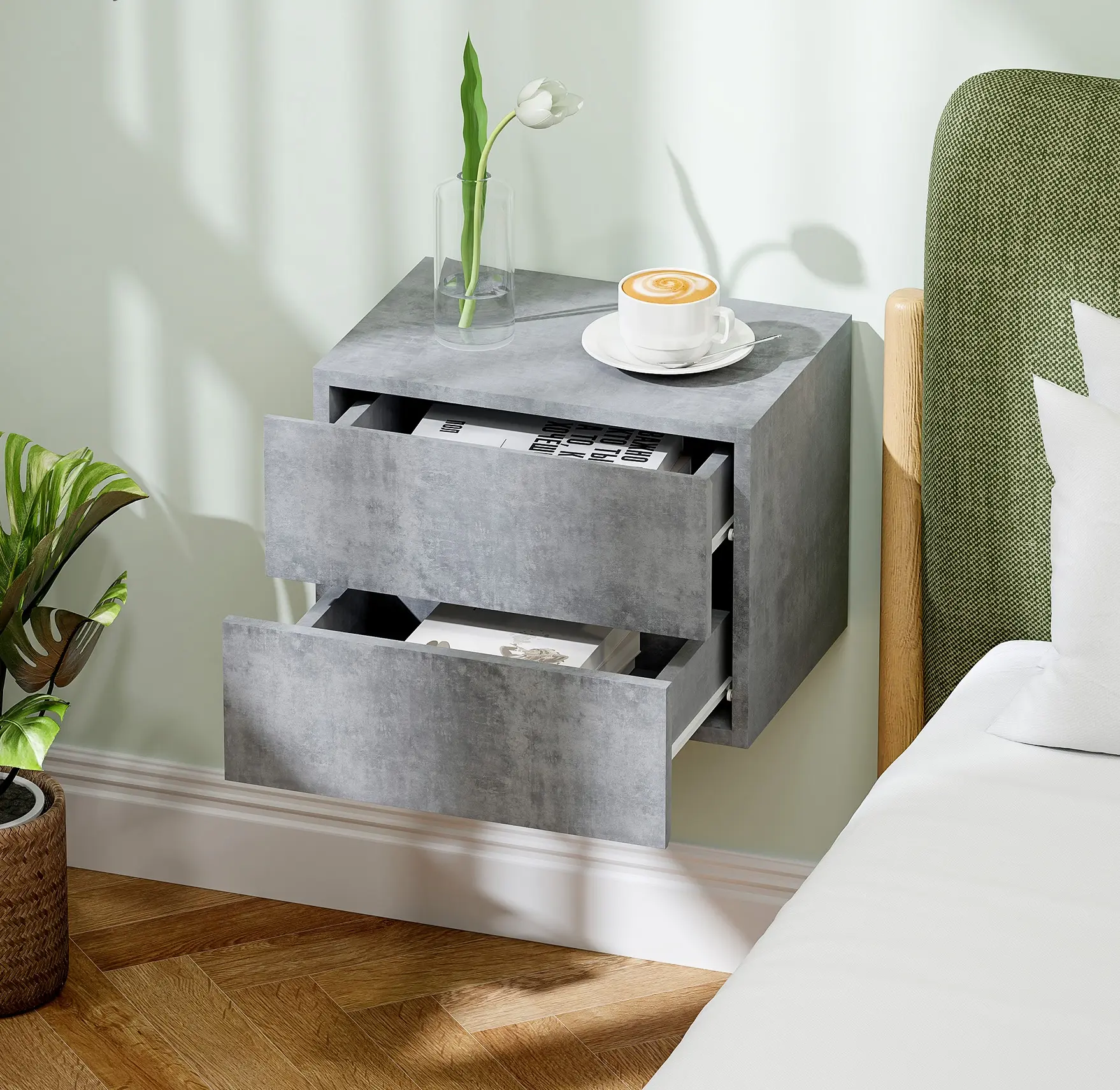 Комплект прикроватных тумб Homcom 831-962V00GY (Grey) - 5