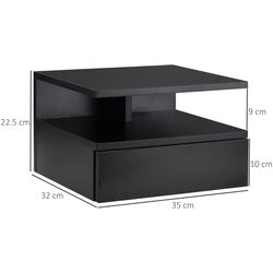 Set noptiere Homcom 831-338BK 35x22x32 cm (Black) Thumb