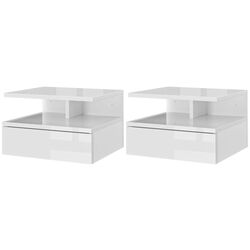 Set noptiere Homcom 831-338V00WT 35x22x32 cm (White/White Gloss) Thumb