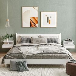 Set noptiere Homcom 831-338V00WT 35x22x32 cm (White/White Gloss)