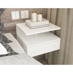 Set de noptiere Homcom 831-338 35x32x22 cm (White) Thumb