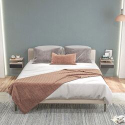 Set de noptiere Homcom 831-338V01 35x32x22 cm (Oak/Black) Thumb