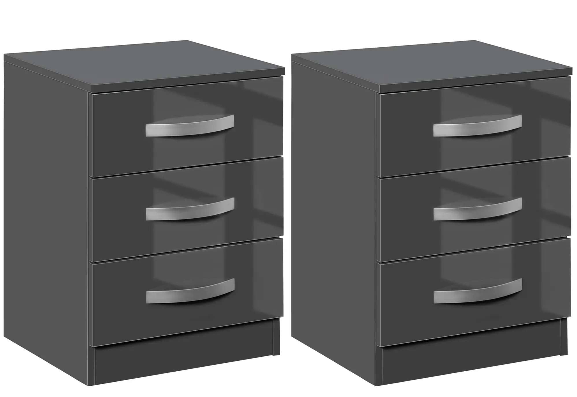 Set de noptiere Homcom 831-522GY (Gray) - 2