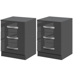 Set de noptiere Homcom 831-522GY (Gray)