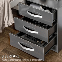 Set de noptiere Homcom 831-522GY (Gray) Thumb