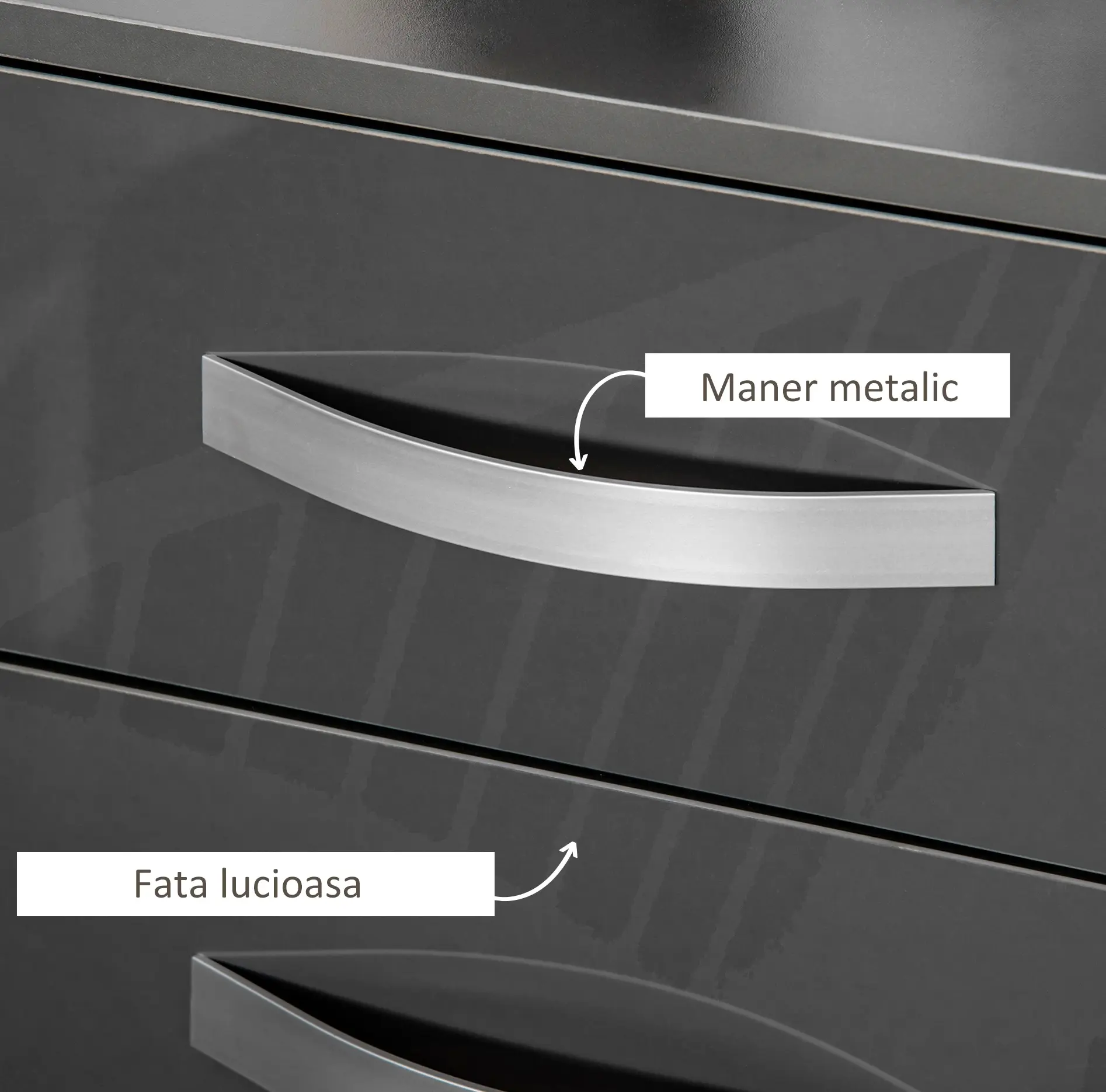Set de noptiere Homcom 831-522GY (Gray) - 7