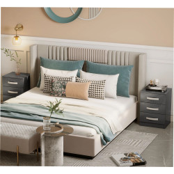 Set de noptiere Homcom 831-522GY (Gray) Thumb