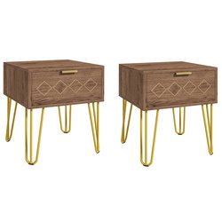 Set de noptiere Homcom 831-683V02BN (Brown) Thumb