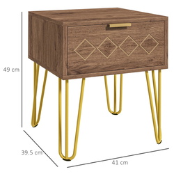 Set de noptiere Homcom 831-683V02BN (Brown) Thumb