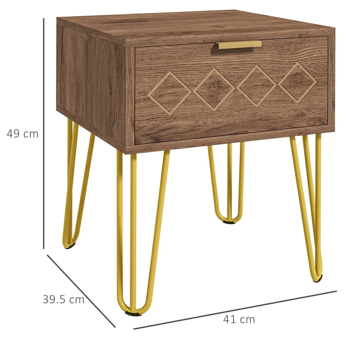 Set de noptiere Homcom 831-683V02BN (Brown)