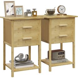 Set de noptiere Homcom 831-742V00ND 40x34x60 cm (Natural Wood) Thumb