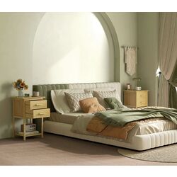 Set de noptiere Homcom 831-742V00ND 40x34x60 cm (Natural Wood) Thumb