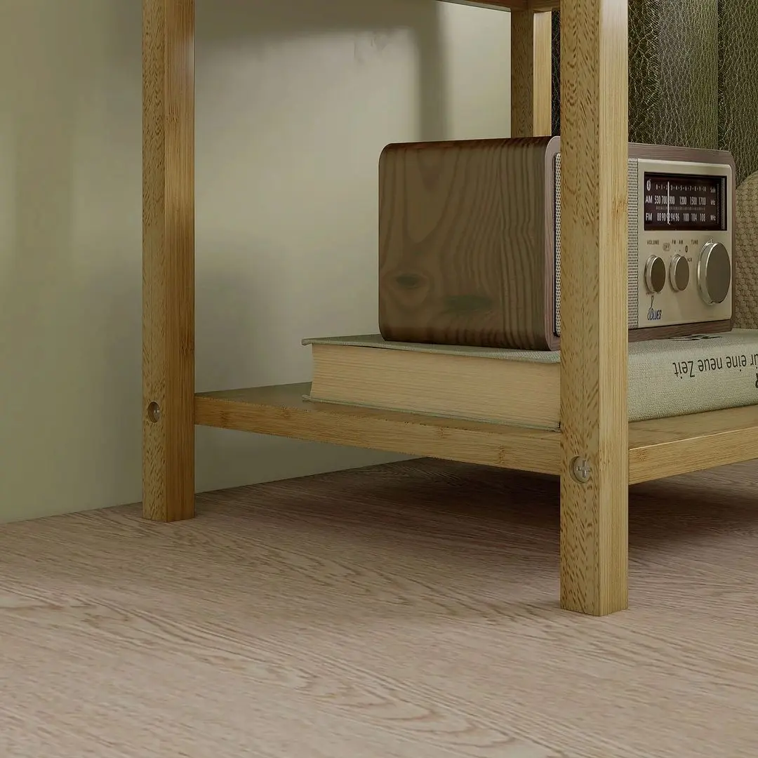 Set de noptiere Homcom 831-742V00ND 40x34x60 cm (Natural Wood)