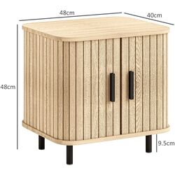 Набор прикроватных тумбочек Homcom 831-822V81AK 48x40x48 cm (Oak/Black) Thumb