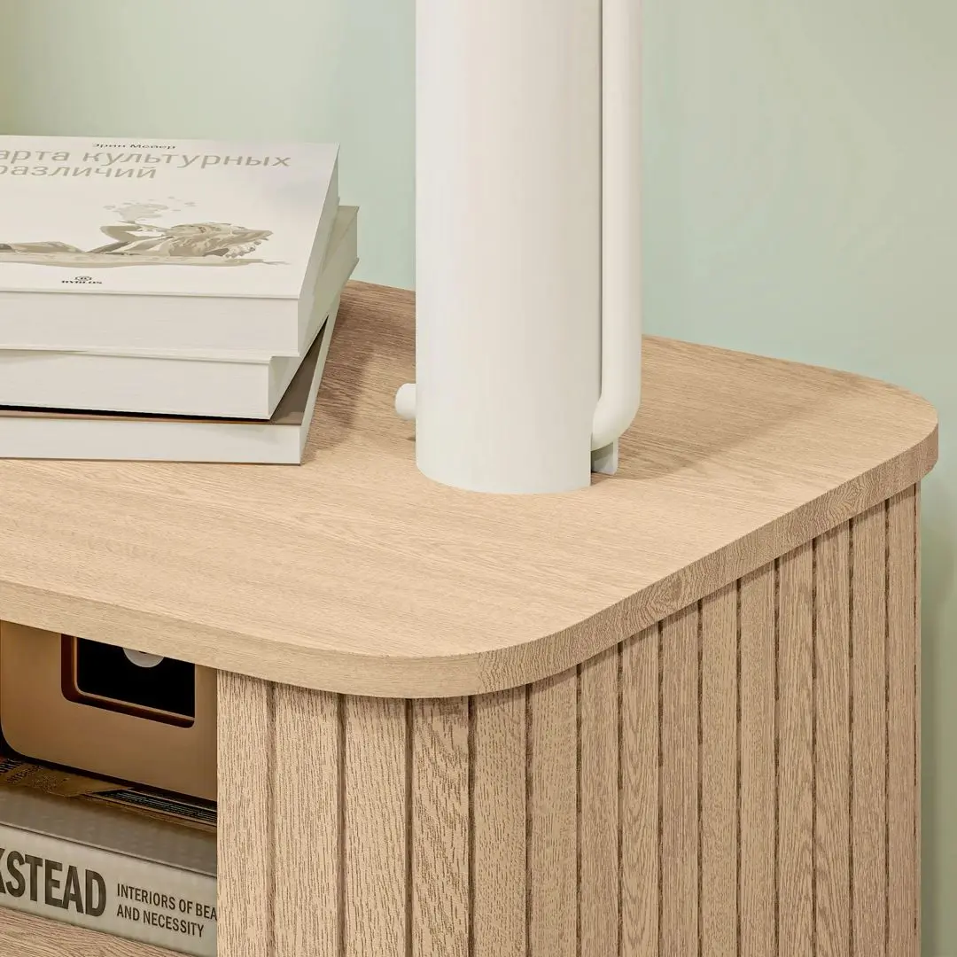 Набор прикроватных тумбочек Homcom 831-822V81AK 48x40x48 cm (Oak/Black) - 7